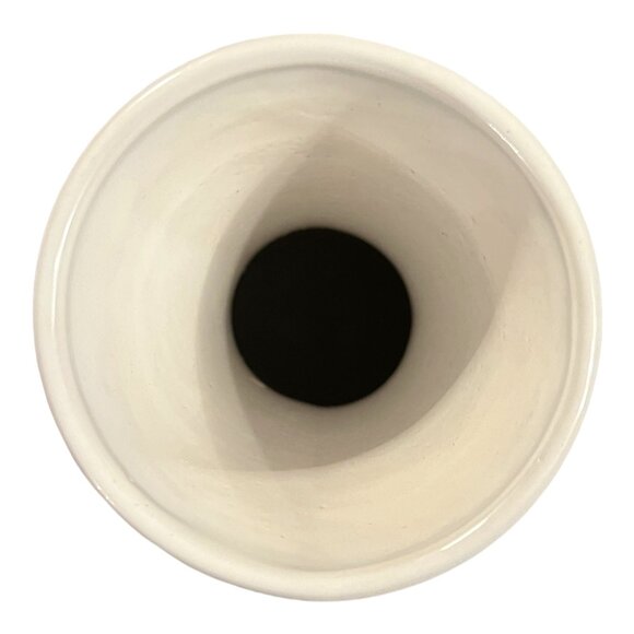 SCHEURICH Tall White and Brown MCM Vase, West German Pottery - Lrg - Picture 4 of 5